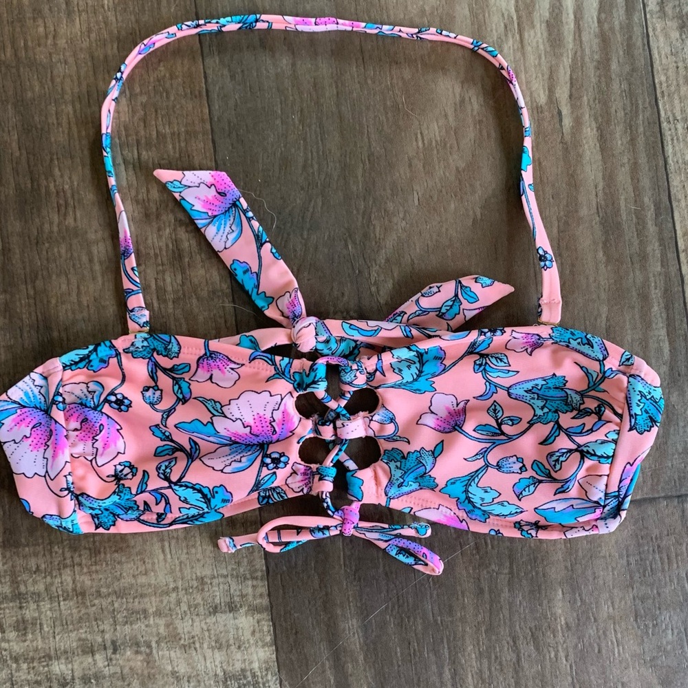 Ninety five degrees floral bandeau swim suit top
